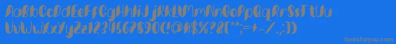 フォントMinkem font by 7NTypes D – 青い背景に灰色の文字