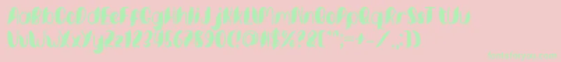 fuente Minkem font by 7NTypes D – Fuentes Verdes Sobre Fondo Rosa