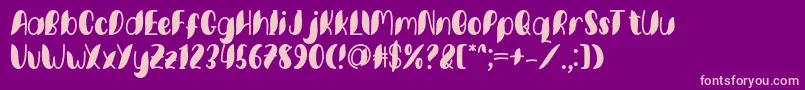 Minkem font by 7NTypes D Font – Pink Fonts on Purple Background