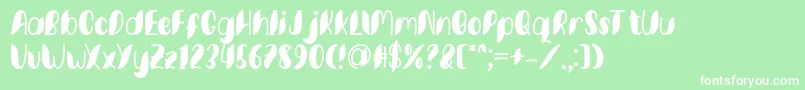 Minkem font by 7NTypes D-fontti – valkoiset fontit vihreällä taustalla