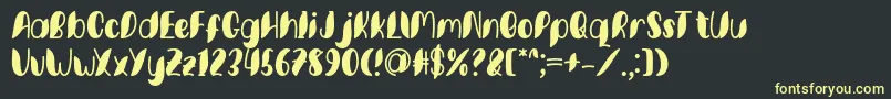 Minkem font by 7NTypes D Font – Yellow Fonts on Black Background