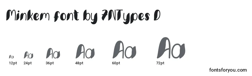 Größen der Schriftart Minkem font by 7NTypes D