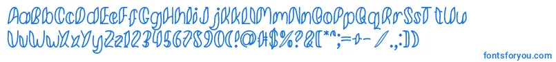 フォントMinkem Outline font by 7NTypes D – 白い背景に青い文字