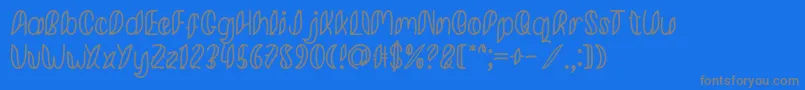 Police Minkem Outline font by 7NTypes D – polices grises sur fond bleu