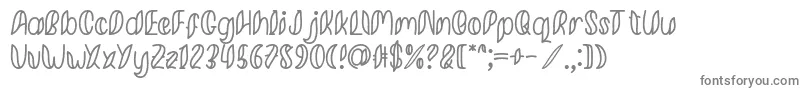 フォントMinkem Outline font by 7NTypes D – 白い背景に灰色の文字