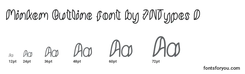 Tamanhos de fonte Minkem Outline font by 7NTypes D