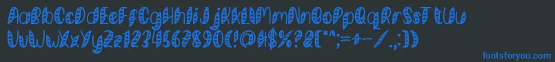 Police Minkem Stripe Font by 7NTypes – polices bleues sur fond noir