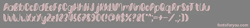 Weitere Informationen zur Minkem Stripe Font by 7NTypes-Schriftart Minkem Stripe Font by 7NTypes-Schriftart – Rosa Schriften auf grauem Hintergrund