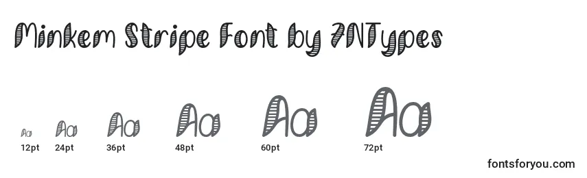 Größen der Schriftart Minkem Stripe Font by 7NTypes