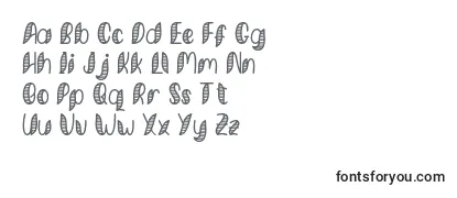 Überblick über die Schriftart Minkem Stripe Font by 7NTypes