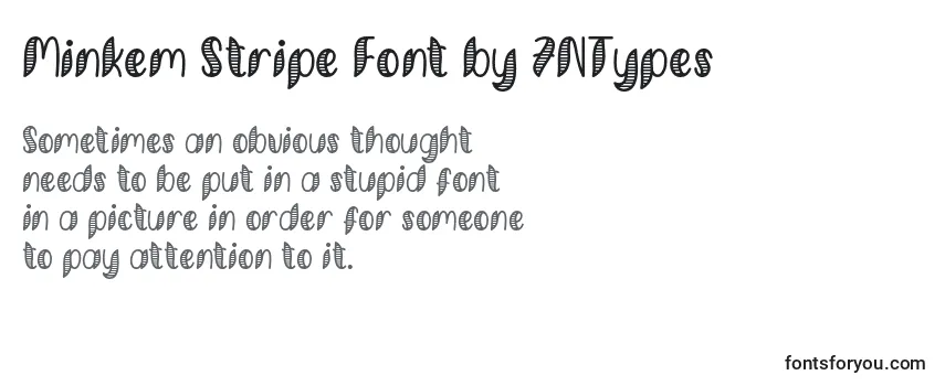 Review of the Minkem Stripe Font by 7NTypes Font