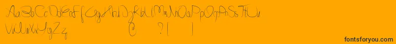 Minnesottafree Font – Black Fonts on Orange Background