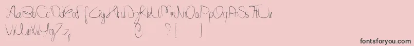Шрифт Minnesottafree – чёрные шрифты на розовом фоне