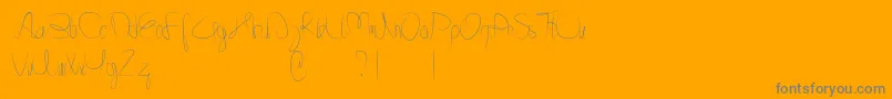 Minnesottafree Font – Gray Fonts on Orange Background