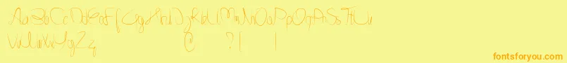 Minnesottafree Font – Orange Fonts on Yellow Background