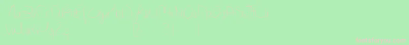 フォントMinnesottafree – 緑の背景にピンクのフォント