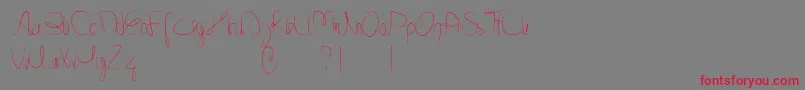 フォントMinnesottafree – 赤い文字の灰色の背景