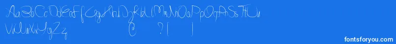 Minnesottafree Font – White Fonts on Blue Background