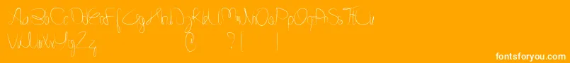 フォントMinnesottafree – オレンジの背景に白い文字