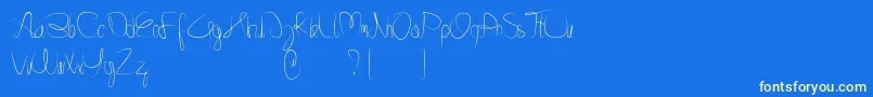 Minnesottafree Font – Yellow Fonts on Blue Background