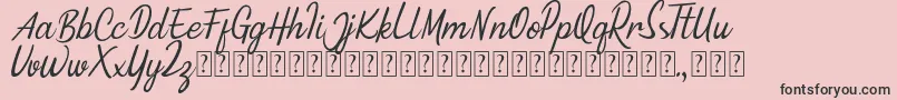 Minnie Queen Font-fontti – mustat fontit vaaleanpunaisella taustalla