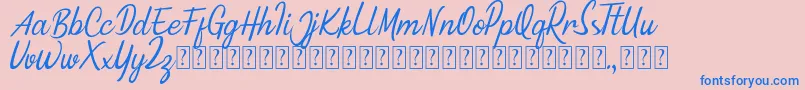 Шрифт Minnie Queen Font – синие шрифты на розовом фоне