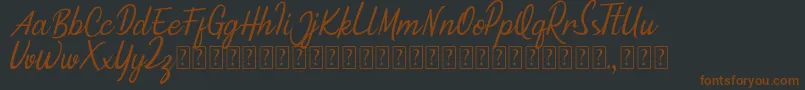 Minnie Queen Font Font – Brown Fonts on Black Background