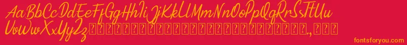 fuente Minnie Queen Font – Fuentes Naranjas Sobre Fondo Rojo