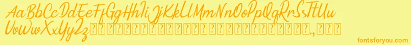 fuente Minnie Queen Font – Fuentes Naranjas Sobre Fondo Amarillo