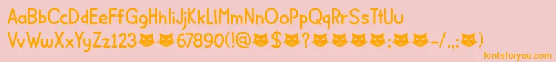 Minou DEMO Font – Orange Fonts on Pink Background