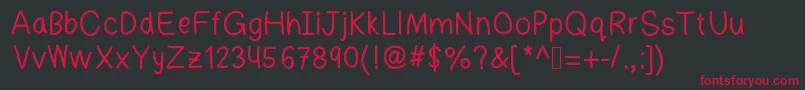 minsins Font – Red Fonts on Black Background