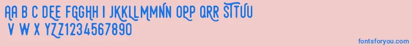 HamurzFreeVersion Font – Blue Fonts on Pink Background