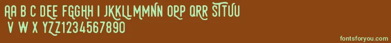 HamurzFreeVersion Font – Green Fonts on Brown Background