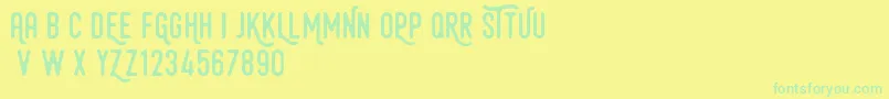 HamurzFreeVersion Font – Green Fonts on Yellow Background