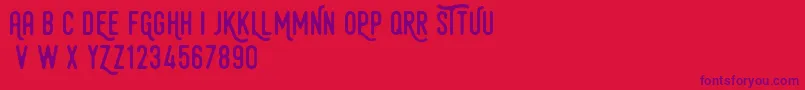 fuente HamurzFreeVersion – Fuentes Moradas Sobre Fondo Rojo