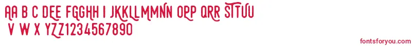 HamurzFreeVersion Font – Red Fonts on White Background