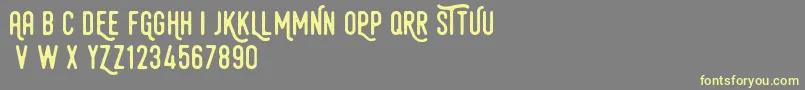HamurzFreeVersion Font – Yellow Fonts on Gray Background