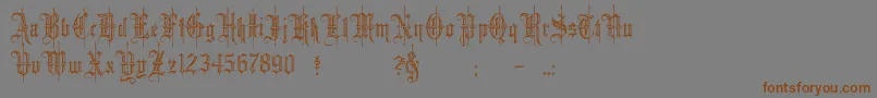 minster6-Schriftart – Braune Schriften auf grauem Hintergrund
