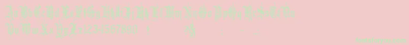 minster6 Font – Green Fonts on Pink Background