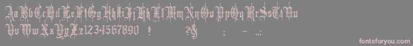 minster6 Font – Pink Fonts on Gray Background