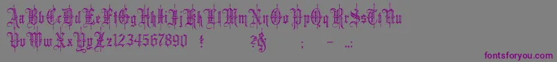Шрифт minster6 – фиолетовые шрифты на сером фоне