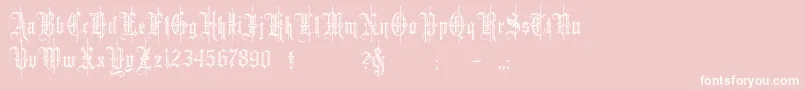 minster6 Font – White Fonts on Pink Background