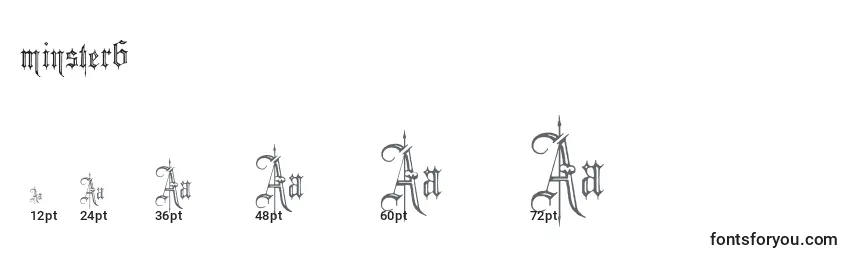 Размеры шрифта Minster6 (134420)