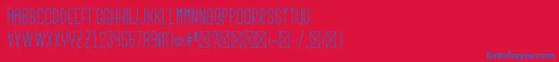 Minta Font – Blue Fonts on Red Background