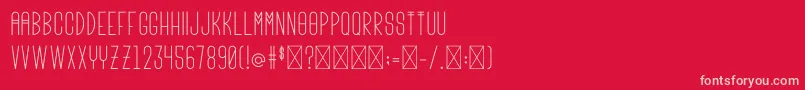 Minta Font – Pink Fonts on Red Background