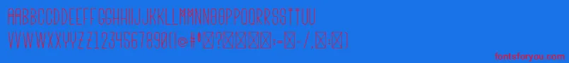 Minta Font – Red Fonts on Blue Background