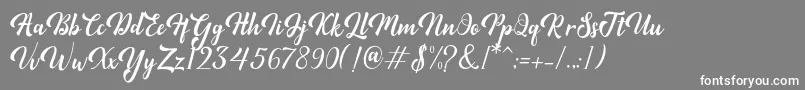 Minthas Font – White Fonts on Gray Background