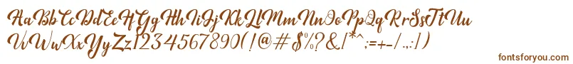 Minthas Font – Brown Fonts on White Background