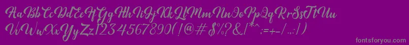 Minthas Font – Gray Fonts on Purple Background