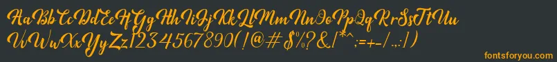 Minthas Font – Orange Fonts on Black Background